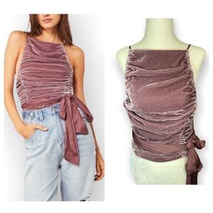 FP Real Love Mauve Velvet Wrap Tank Size M